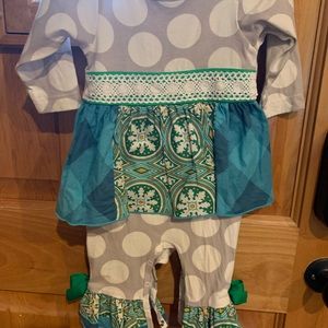 12m RicRac and Ruffles romper